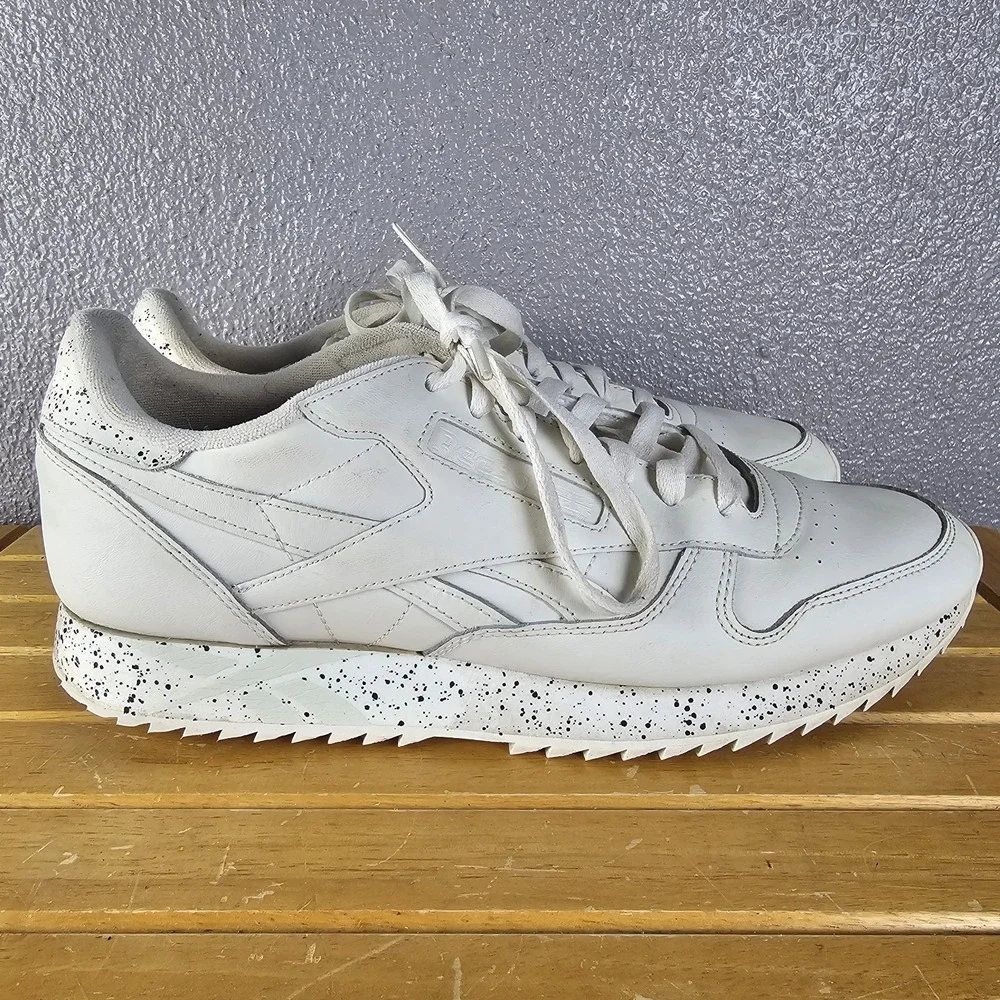 Reebok Classic Leather Ripple Shoes Shoes‎ Mens 12 H06419 Speckle White